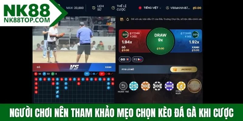 Người chơi nên tham khảo mẹo chọn kèo đá gà khi cược